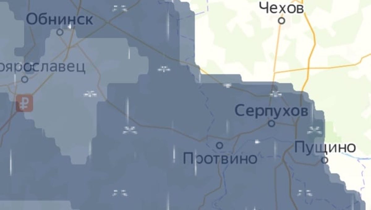 Сегодня ночью в Серпухове и Протвино дважды пройдёт дождь