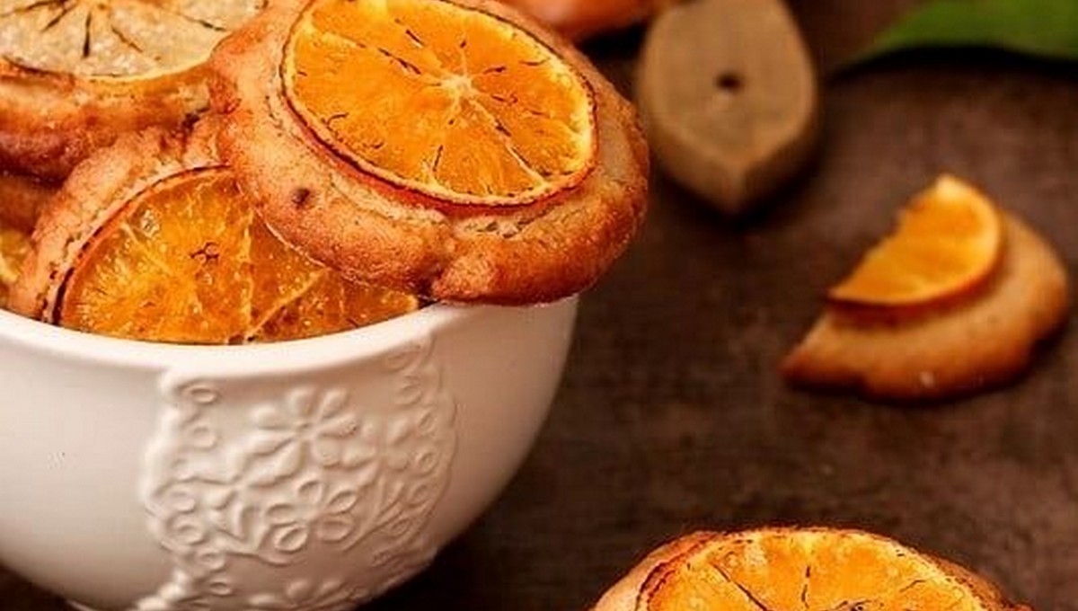 Рецепт миндального печенья с мандаринами