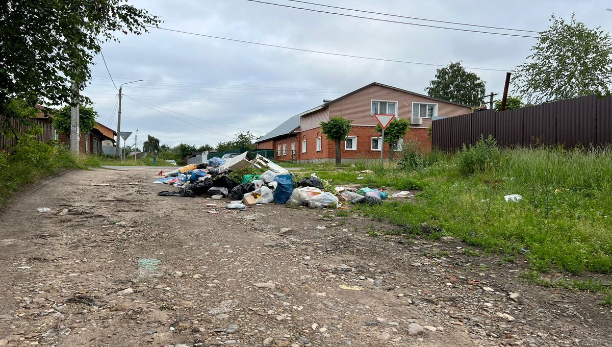 На одной из улиц Серпухова возникла стихийная свалка