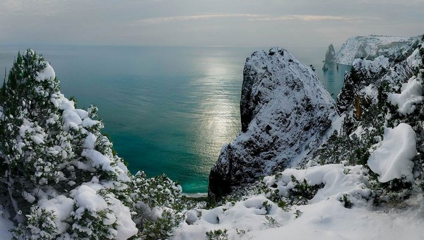 В Крыму замерзло природное чудо