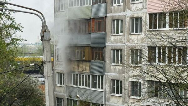 В Серпухове  ранним утром загорелся жилой дом