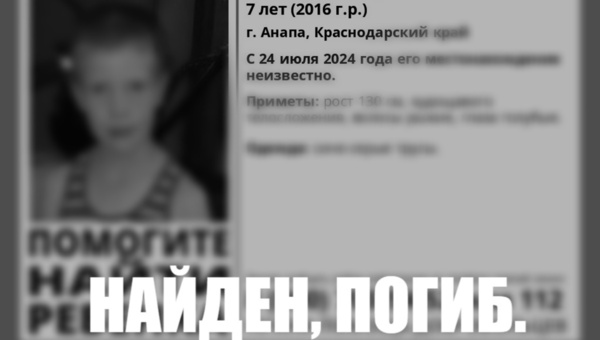 В Анапе люди всю ночь искали пропавшего ребёнка. Финал истории оказался трагическим