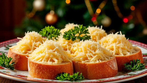 Аппетитная и простая закуска из багета с грибами - что-то новенькое на Новый год