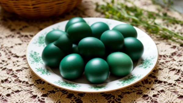 Яйца на пасху в цвете изумруда — эффектно, необычно и натурально