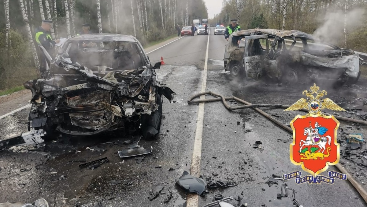 Два человека сгорели в страшном ДТП в Московской области