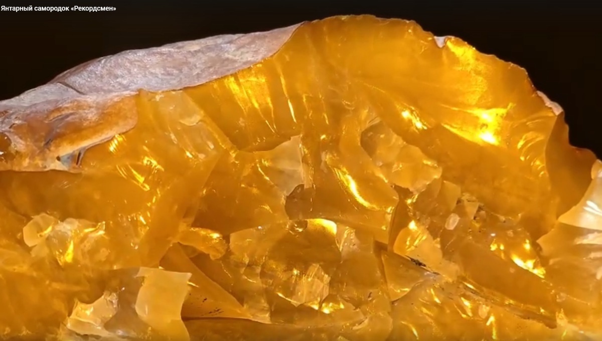 Огромный кусок янтаря нашли на российском месторождении