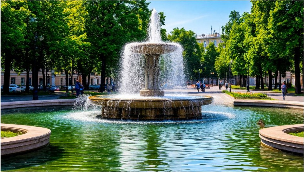 В Москве горожане прощаются с фонтанами