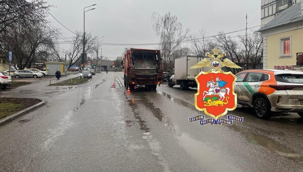 Мусоровоз в Подмосковье переехал пожилую даму