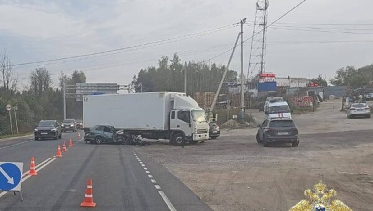 В Подмосковье «ВАЗ» влетел под грузовик и стал грудой металла